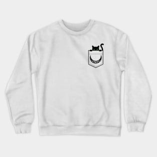 Black Cat Pocket Crewneck Sweatshirt